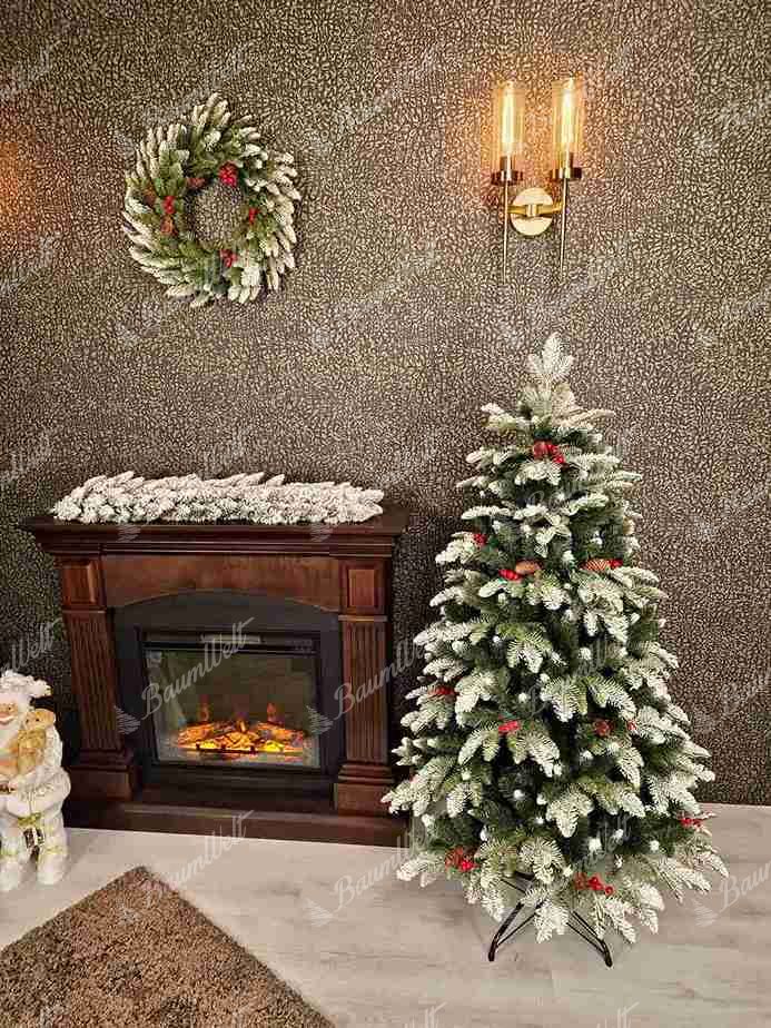Künstlicher Weihnachtsbaum 3D Tanne mit Kunstschnee 150cm