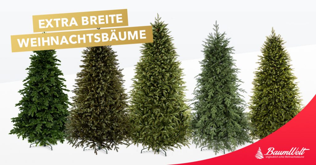Extra breite Weihnachtsbäume