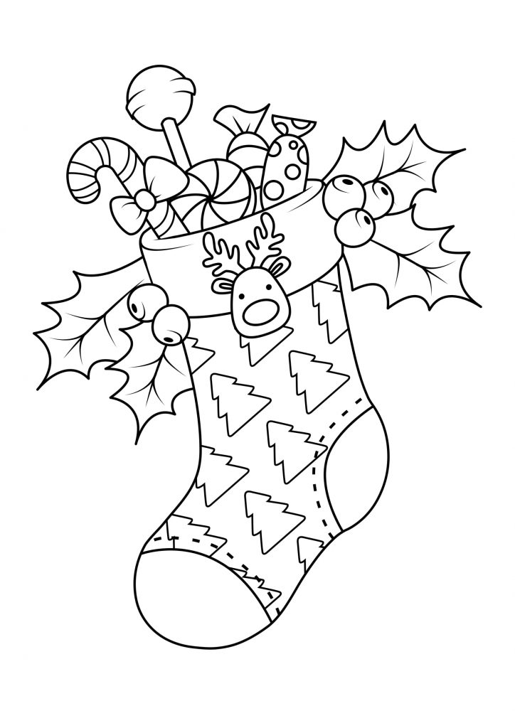Weihnachtsmalbuch - Socken