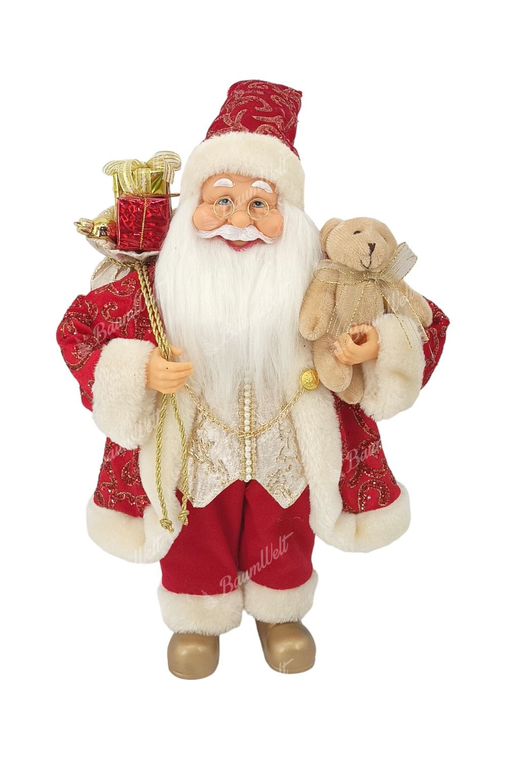 Dekoration Santa Claus Rot-Gold 40cm