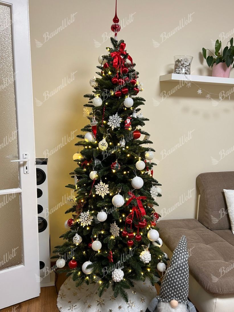 Künstlicher Weihnachtsbaum 3D Normandtanne Schmal 180cm