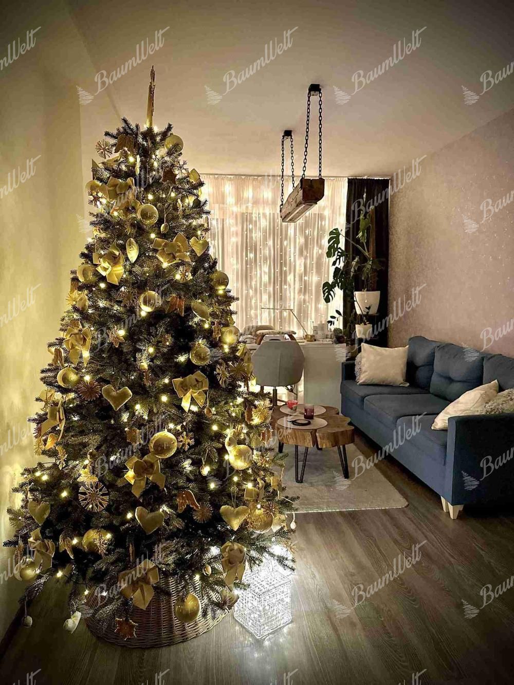 Künstlicher Weihnachtsbaum 3D Alpenfichte 210cm