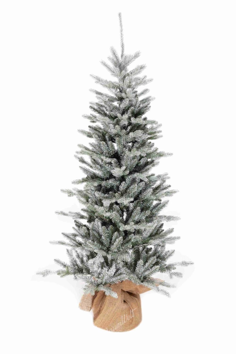 Künstlicher Weihnachtsbaum 3D Frostige Fichte im Topf 150cm